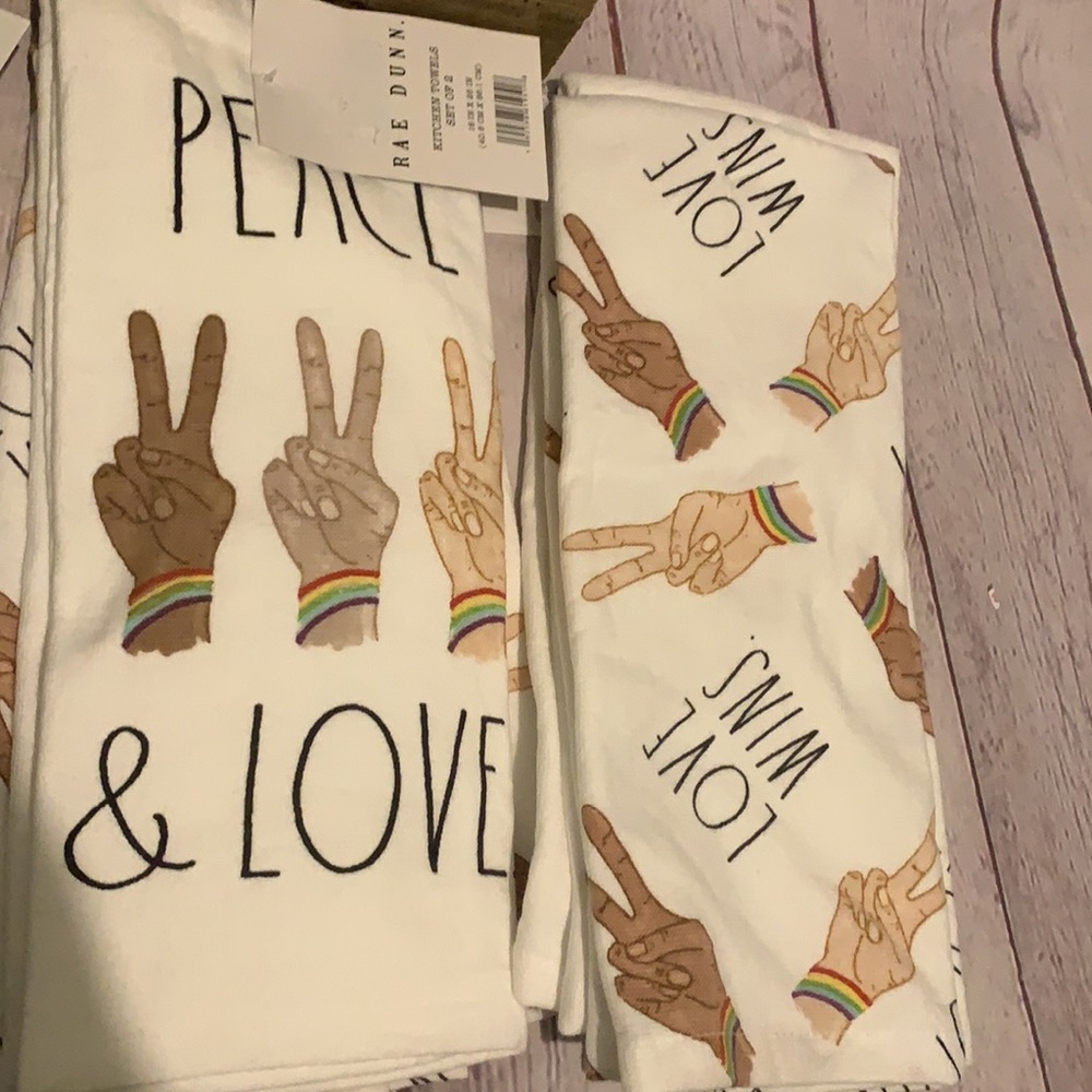 NWT Rae Dunn Pride Kitchen Towel Sets